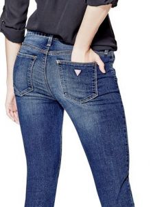 GUESS dámské džíny Sienna Curvy Skinny Jeans in New Dark Wash