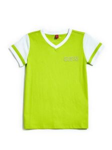 GUESS tričko Maxine Varsity Color-Blocked Tee zelená | 12