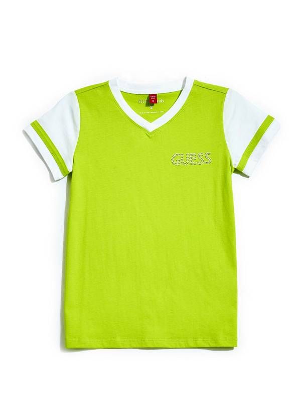 GUESS dívčí tričko Maxine Varsity Color-Blocked Tee