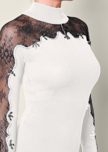 VENUS dámské svetrové šaty LACE DETAIL SWEATER DRESS