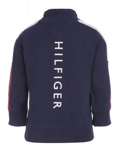 Tommy Hilfiger luxusní mikina pro chlapečka Cotton Logo 1/2-Zip Sweater