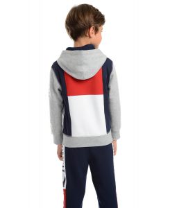 Tommy Hilfiger dětská mikina Icon Pieced Colorblocked Full-Zip Fleece Logo Hoodie