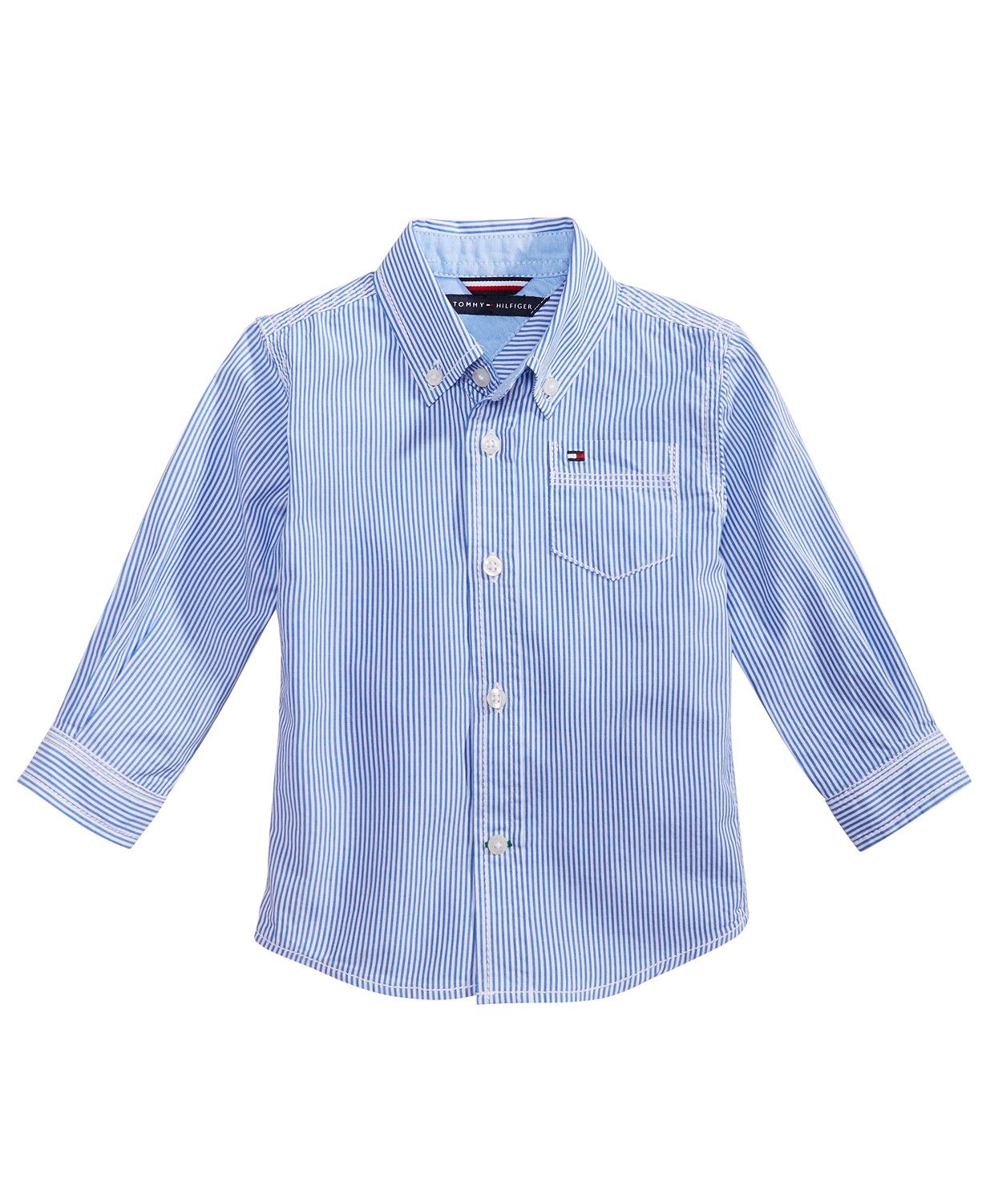 Tommy Hilfiger značková košile pro hlapečka Baby Boys Button Down Stripe Shirt