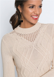VENUS dámské svetrové šaty Cable Knit Sweater Dress