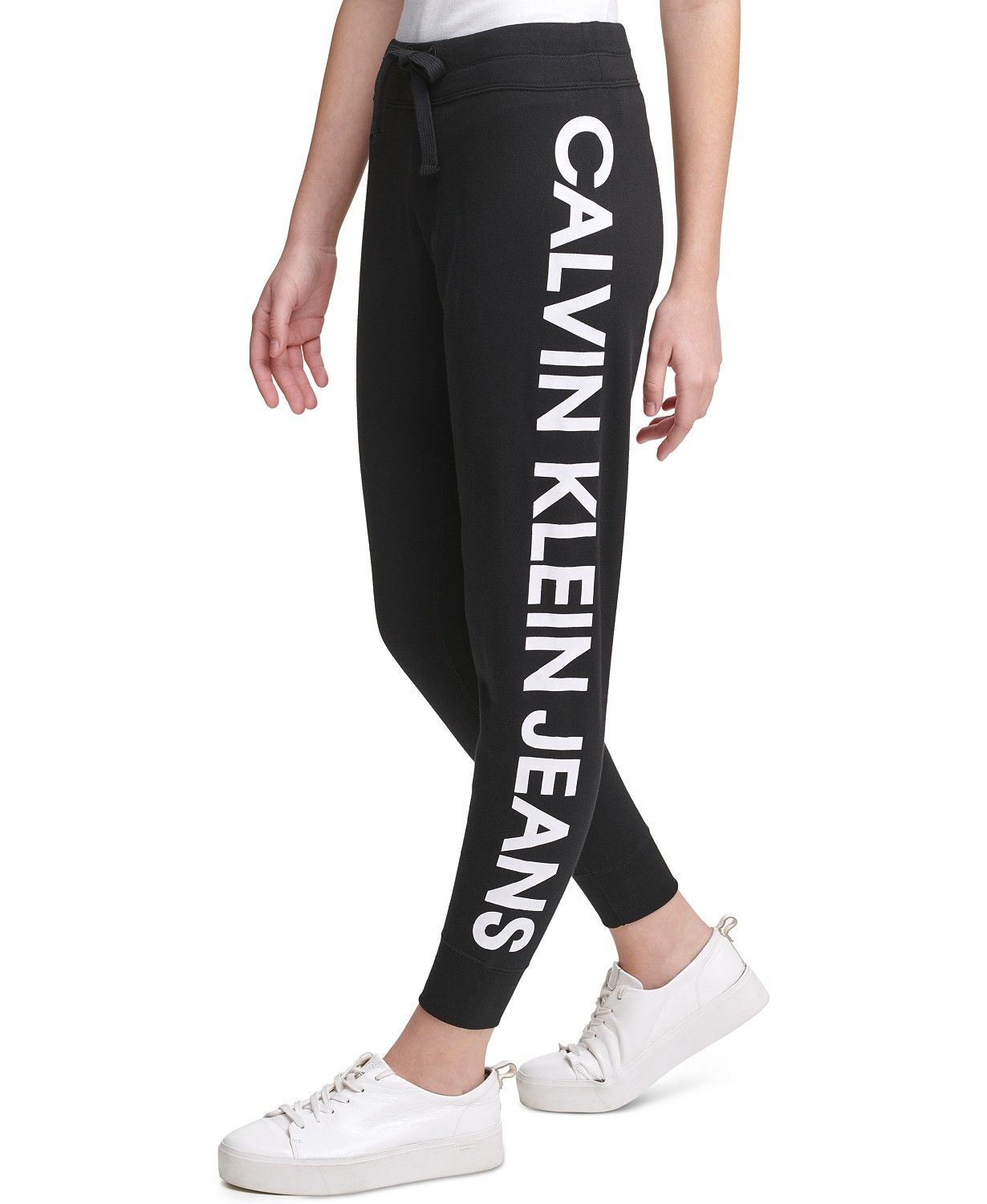 Calvin Klein dámské tepláky Jeans Logo-Print Jogger Pants