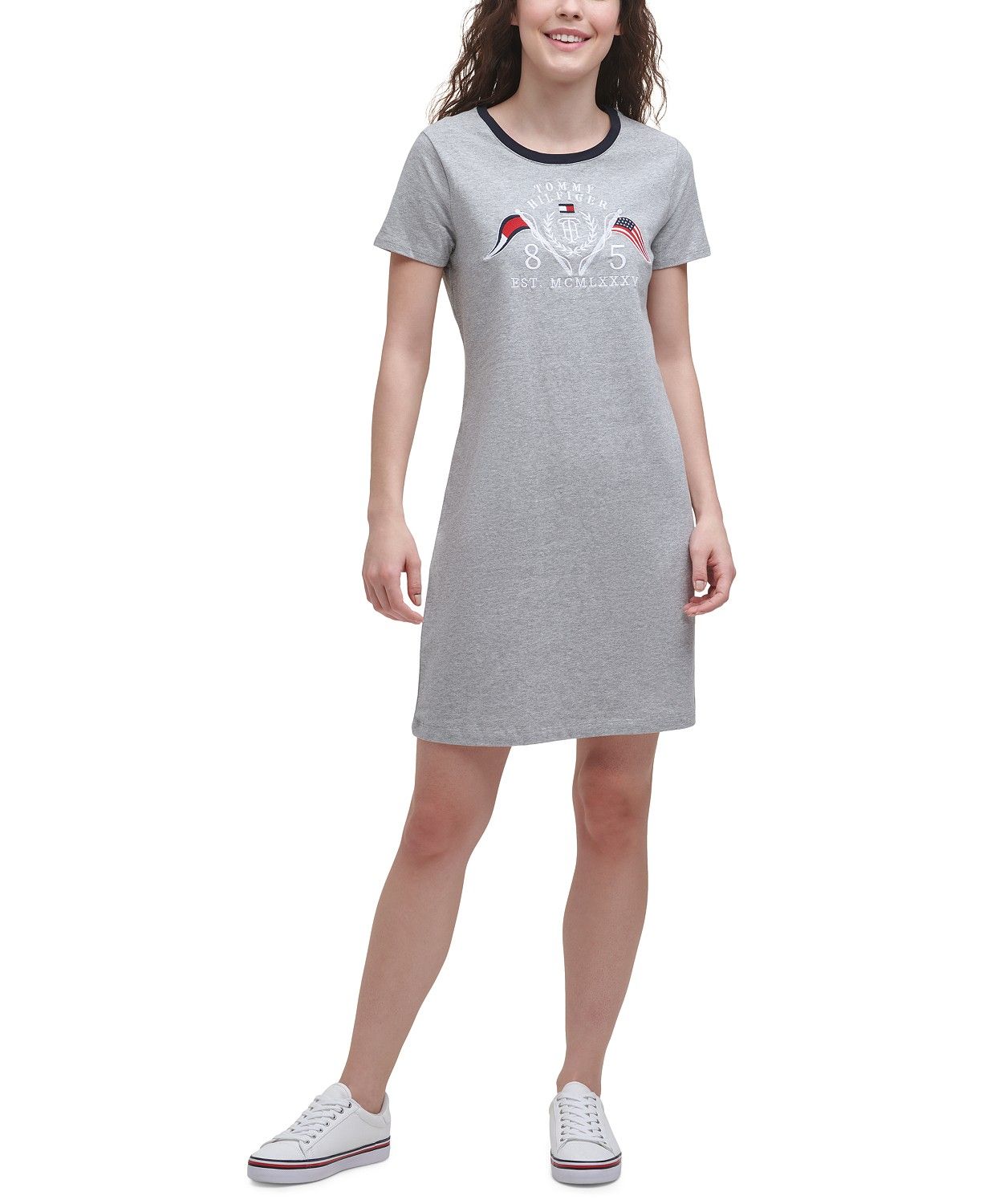 Tommy Hilfiger dámské šaty Signature Crest T-Shirt Dress