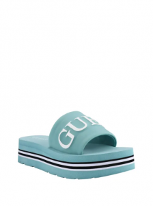 GUESS dámské pantofle Ashlann Logo Flatform Sandals