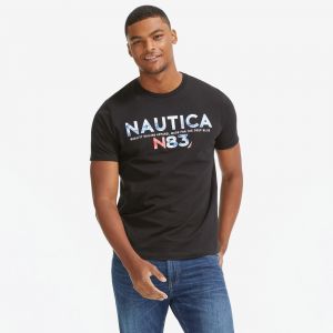 NAUTICA pánské tričko OCEAN PATTERN N83 GRAPHIC T-SHIRT