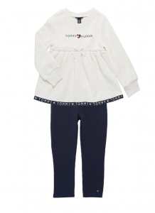 Calvin Klein dívčí legíny se šaty ​Little Girl’s 2-Piece Logo 
