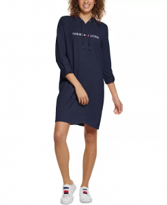 Tommy Hilfiger dámské šaty Logo-Print Hoodie  | XS, S, M, L