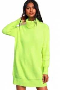 Lulus dámské svetrové šaty Snuggly Occasion Turtleneck