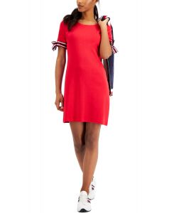 Tommy Hilfiger dámské šaty Cotton Tie-Sleeve Dress | XS, S, M, L, XL, XXL
