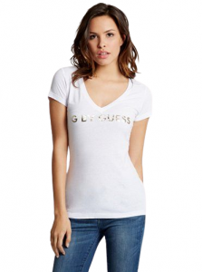 GUESS dámské tričko Jasleen Sequin Wing Tee | S