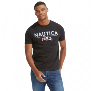NAUTICA pánské tričko OCEAN PATTERN | XL, XXL