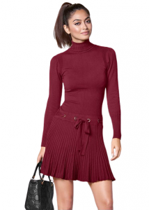 VENUS dámské svetrové šaty Pleated sweater dress | S