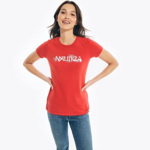 NAUTICA dámské tričko FLORAL FOIL