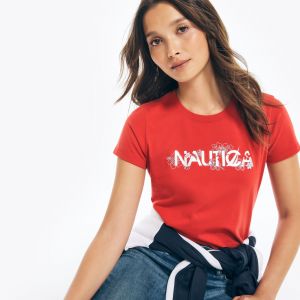 NAUTICA dámské tričko FLORAL FOIL