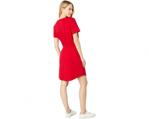 Tommy Hilfiger dámské šaty Short Sleeve Heart Drawstring Waist