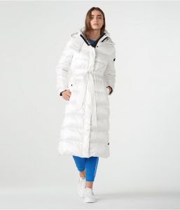 KARL LAGERFELD dlouhá zimní péřová bunda, kabát CONTRAST AKCE