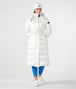 KARL LAGERFELD dlouhá zimní péřová bunda, kabát CONTRAST BLACK FRIDAY AKCE | XS, S, M