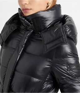KARL LAGERFELD PARIS dlouhá zimní péřová bunda, kabát CONTRAST AKCE