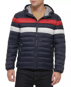 Tommy Hilfiger prošívaná zimní pánská bunda Quilted Color Blocked | XL