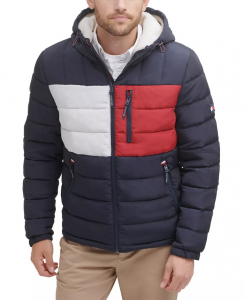 Tommy Hilfiger prošívaná zimní pánská bunda Sherpa | M