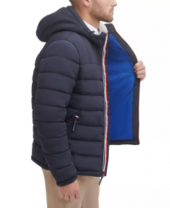 Tommy Hilfiger prošívaná zimní pánská bunda Sherpa AKCE