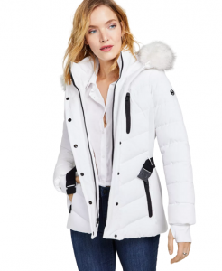 Michael Kors dámská zimní bunda Faux Fur Trim | XS, S, M, L, XL