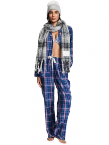 Victoria's Secret dámské flanelové pyžamo Flannel Long  | XS, S, M, L, XL