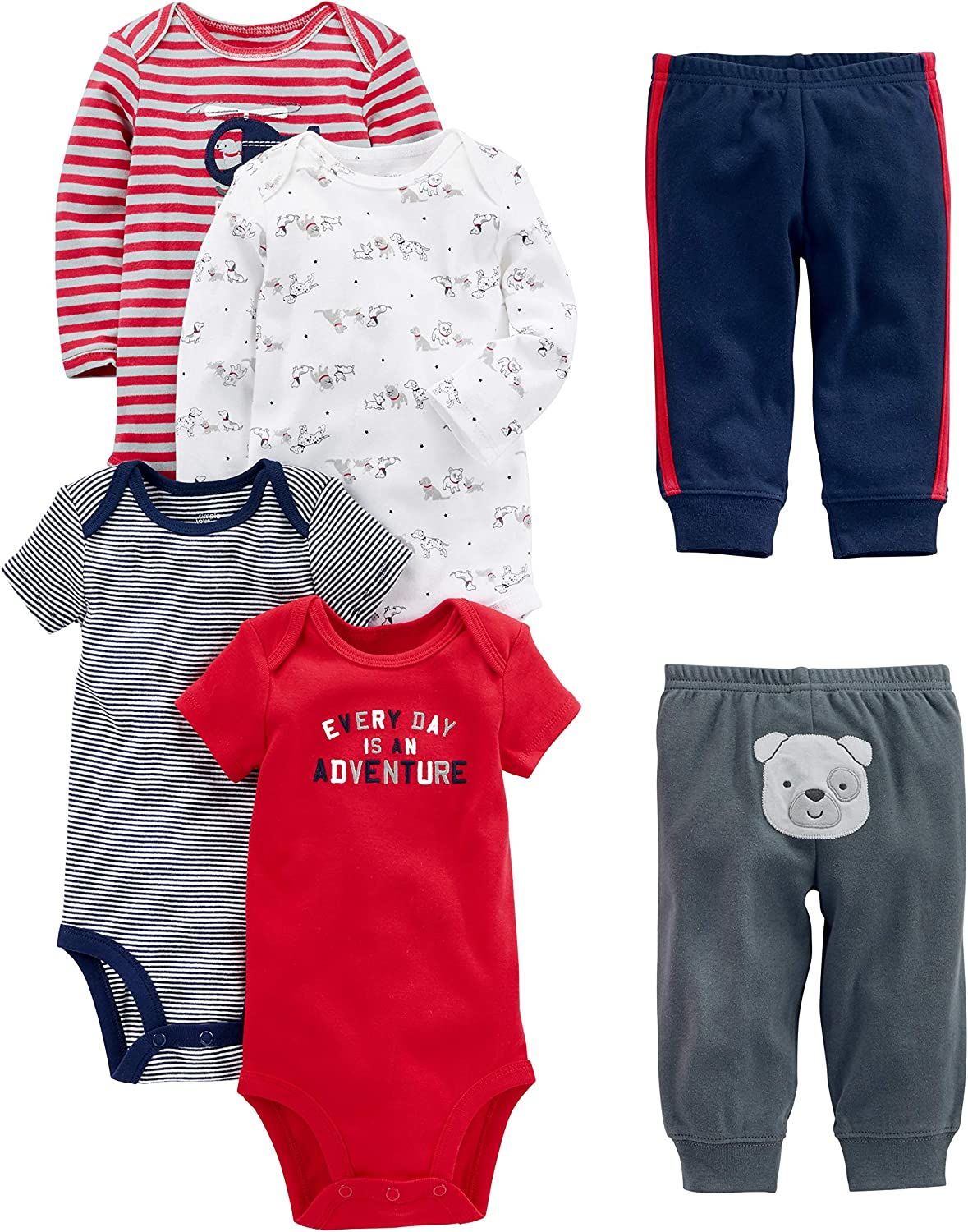 Simple Joys 6dílná souprava, oblečení pro miminko a malé děti
