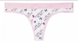 Victoria's Secret dámská tanga Logo Cotton Thong Panty