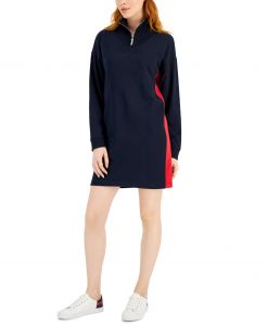 Tommy Hilfiger dámské mikinové šaty Neck Long-Sleeve | S, M, L, XL