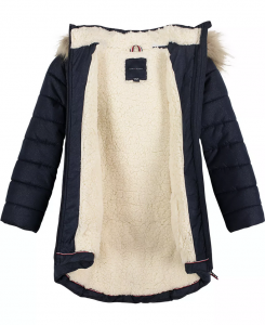 Tommy Hilfiger dětská, dívčí zimní bunda, kabát Signature