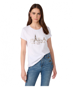 KARL LAGERFELD dámské tričko BEADED PARIS  | XS, S, M, L