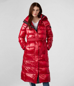 KARL LAGERFELD PARIS dlouhá zimní péřová prošívaná bunda, kabát CONTRAST  | XS, S, M, L