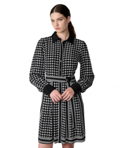 KARL LAGERFELD PARIS dámské šaty HOUNDSTOOTH  | XS, S, M, L, XL