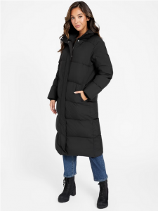 GUESS dámská douhá péřová zímní bunda, kabát Eco Samber