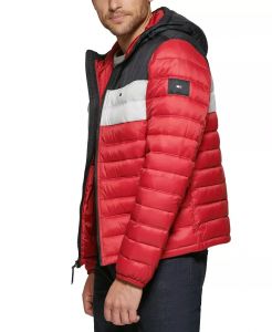 Tommy Hilfiger prošívaná zimní pánská bunda Quilted Color Blocked