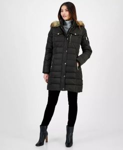 Michael Kors dámská zimní bunda, kabát s kapucí