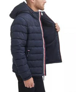 Tommy Hilfiger prošívaná zimní pánská bunda Sherpa