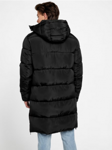 GUESS pánská zimní dlouhá bunda, kabát Eco Ralf