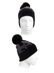 Karl Lagerfeld dámská zimní čepice Pom Pom Faux Fur
