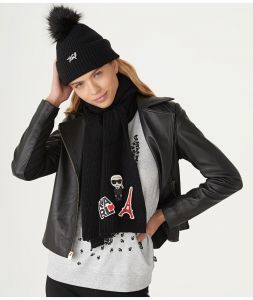 Karl Lagerfeld dámská zimní čepice Ribbed