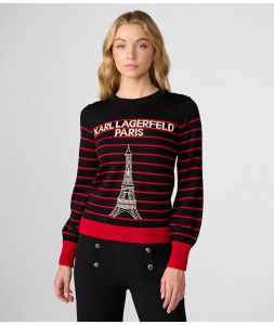 KARL LAGERFELD dámský svetr Stripes | XS, S, M, L, XL