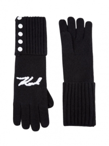 Karl Lagerfeld Paris dámské zimní rukavice Logo Longline  | univerzální