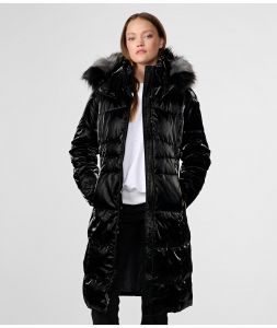 KARL LAGERFELD PARIS dlouhá péřová zimní bunda, kabát Liquid AKCE | XS, S, M, L, XL