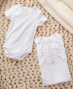 Calvin Klein bodýčko pro miminko z organické bavlny | 0 - 3 m , 3 - 6 m, 6 - 9  m, 12 m, 18 m, 24 m