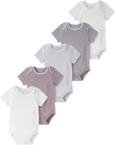 Calvin Klein šedé bodýčko pro miminko z organické bavlny