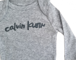 Calvin Klein šedé bodýčko s dlouhým rukávem